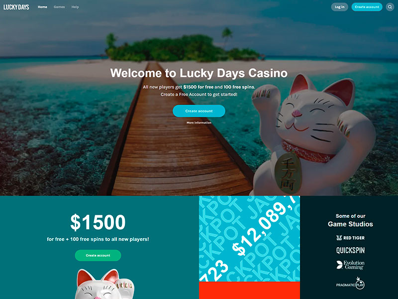 lucky days casino login